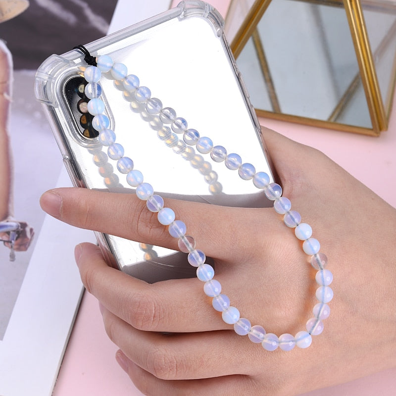 Bijoux de téléphone majestic perle