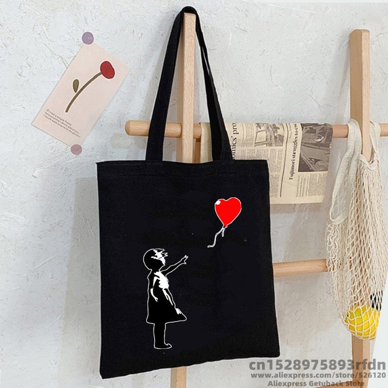 Black tote bag