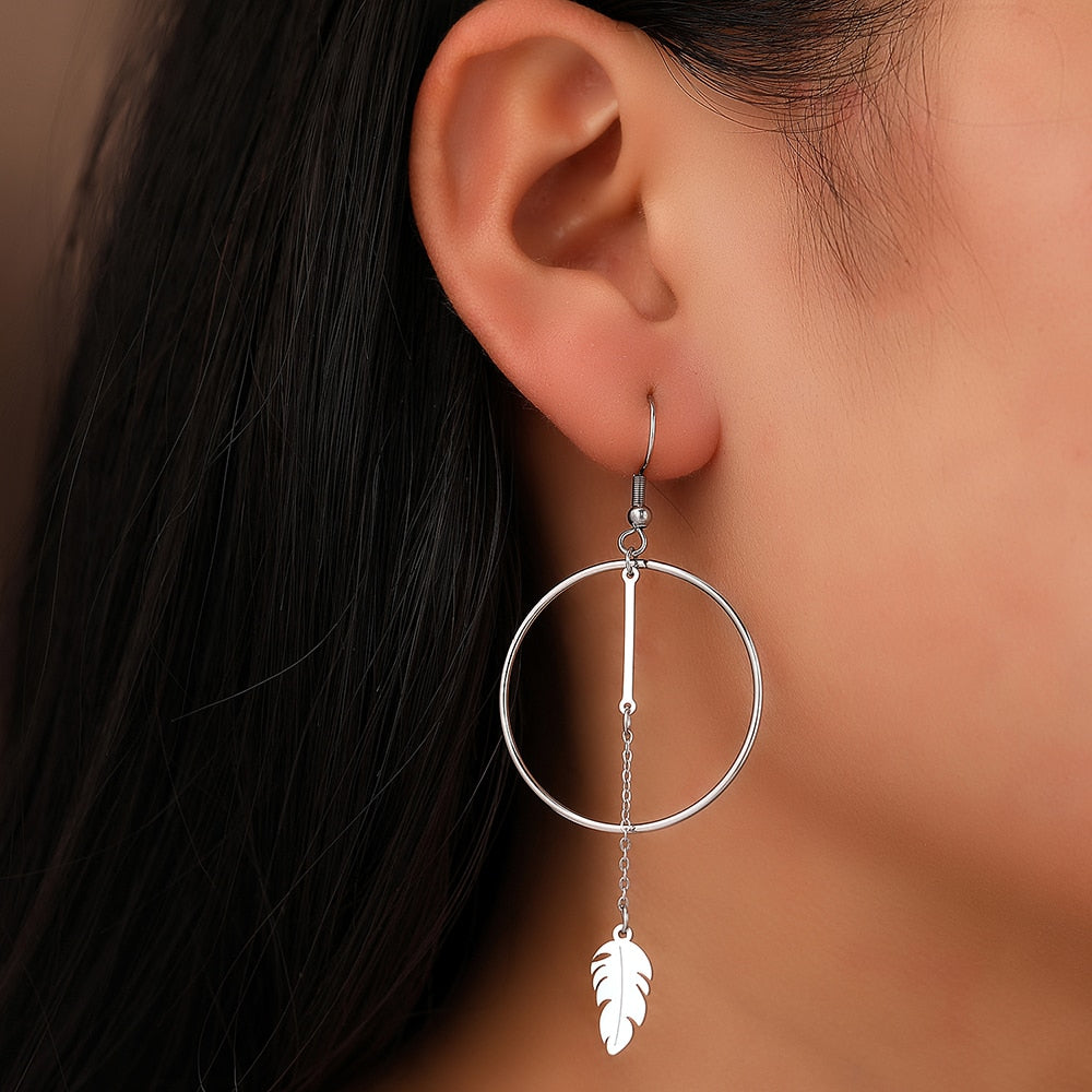 Boucle d'oreille acier inoxydable Big Circle