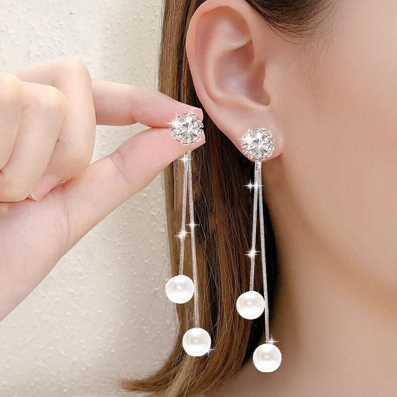 Boucle d'oreille fantaisie argent