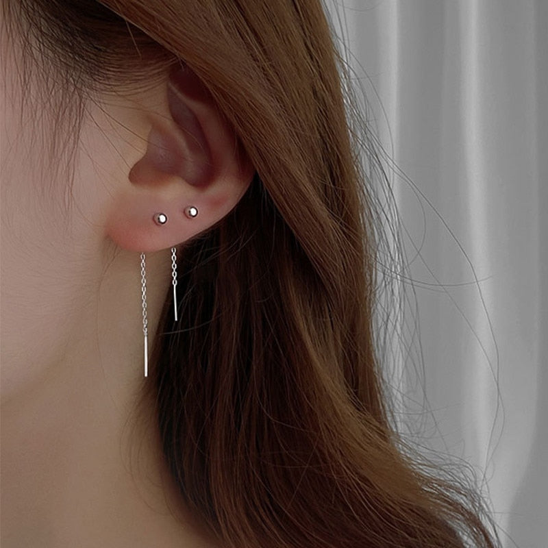 Boucle d'oreille fantaisie en argent