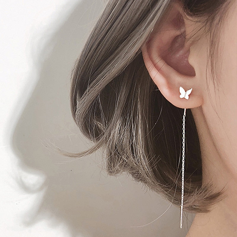 Boucle d'oreille fantaisie en argent