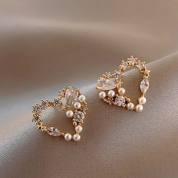 Boucle d'oreille fantaisie fleur