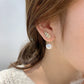 Boucle d'oreille fantaisie forme x perles