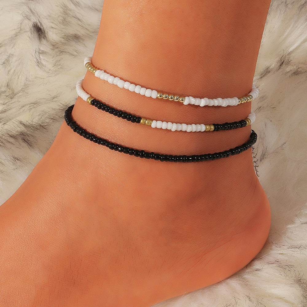 Bracelet de cheville 3pcs/set Bohemian