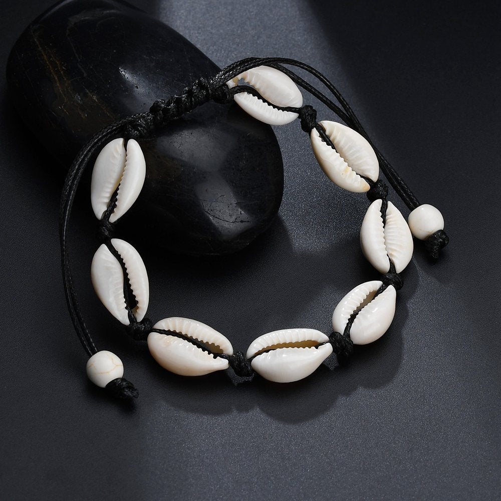 Bracelet de cheville coquillage naturel