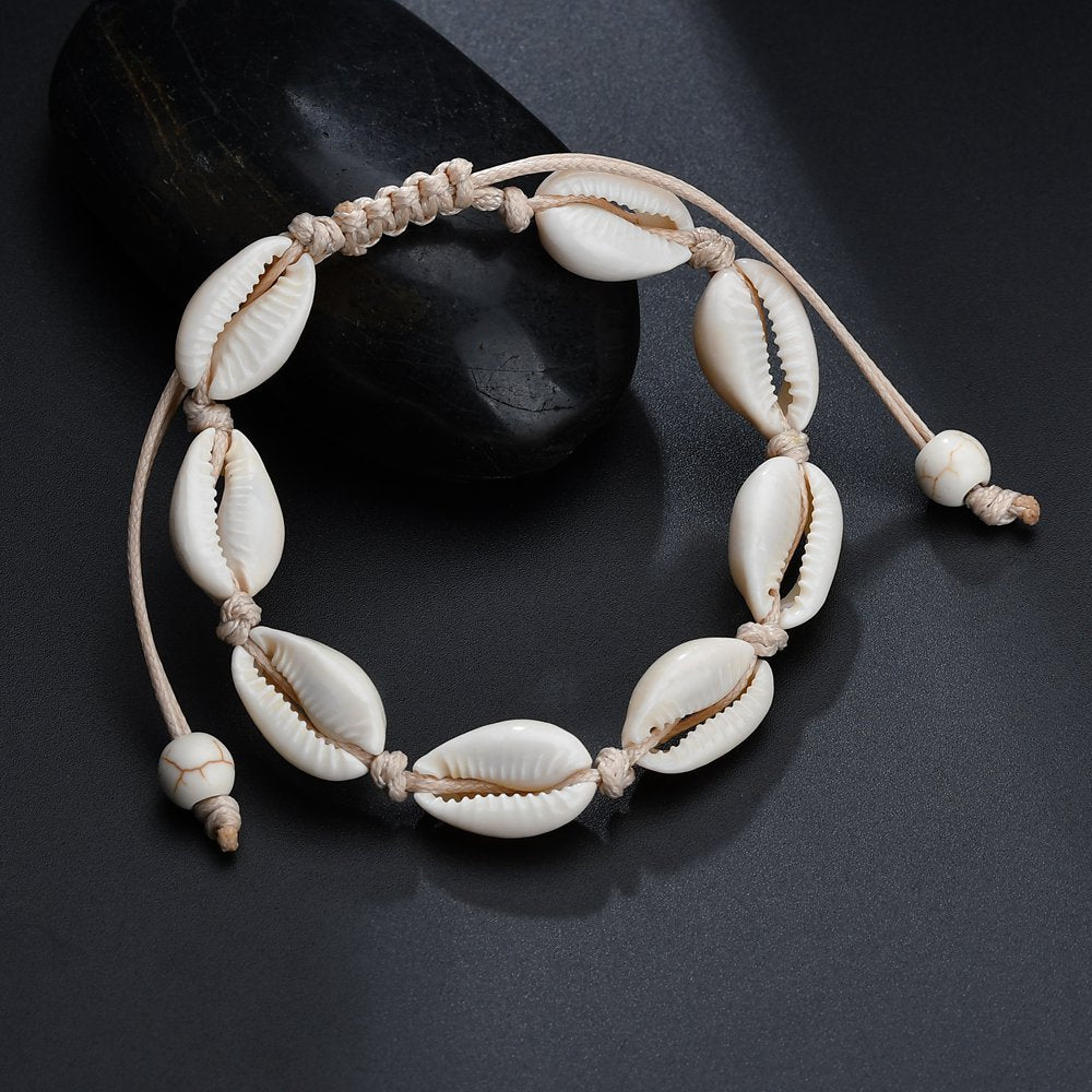 Bracelet de cheville coquillage naturel