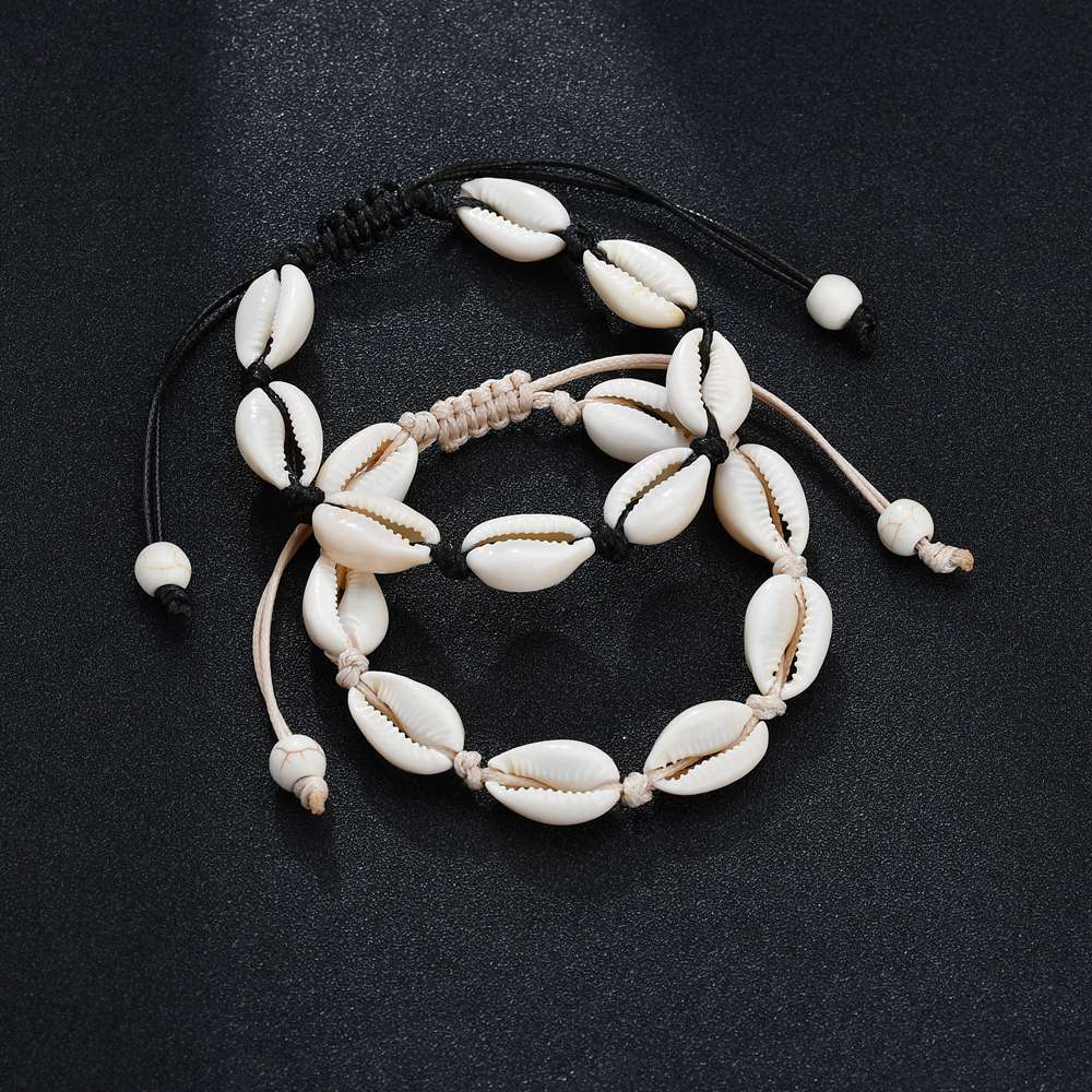 Bracelet de cheville coquillage naturel