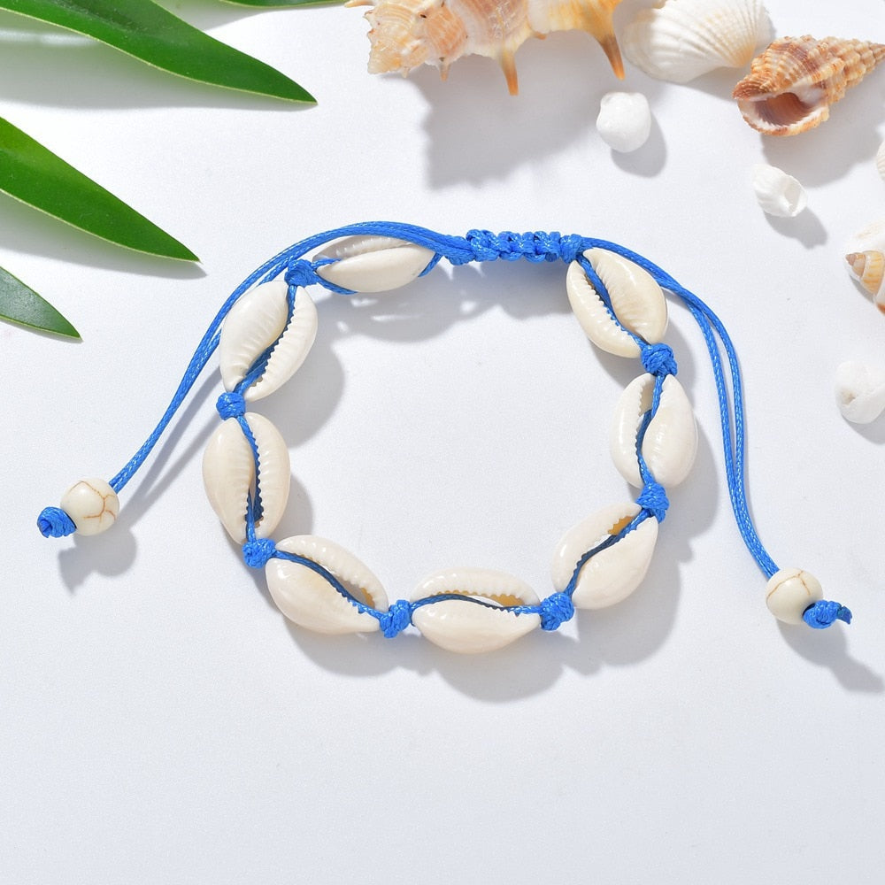 Bracelet de cheville coquillage naturel