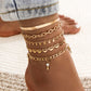 Bracelet de cheville perle or