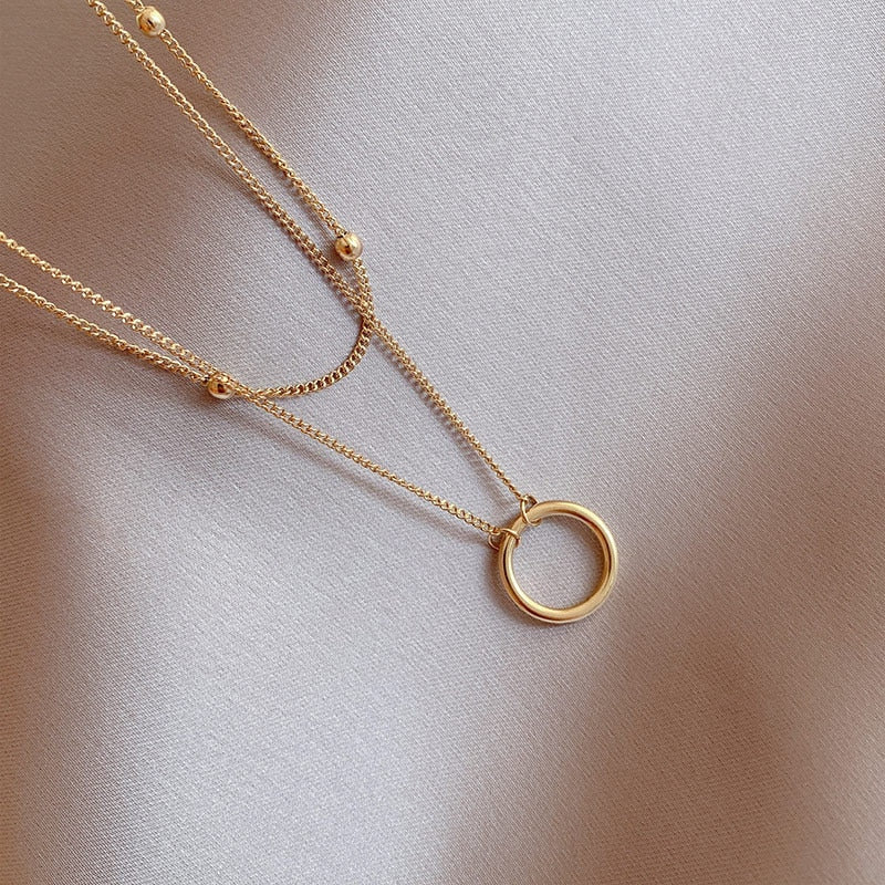 Collier acier inoxydable anneau