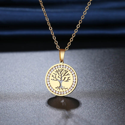 Collier acier inoxydable arbre de la vie