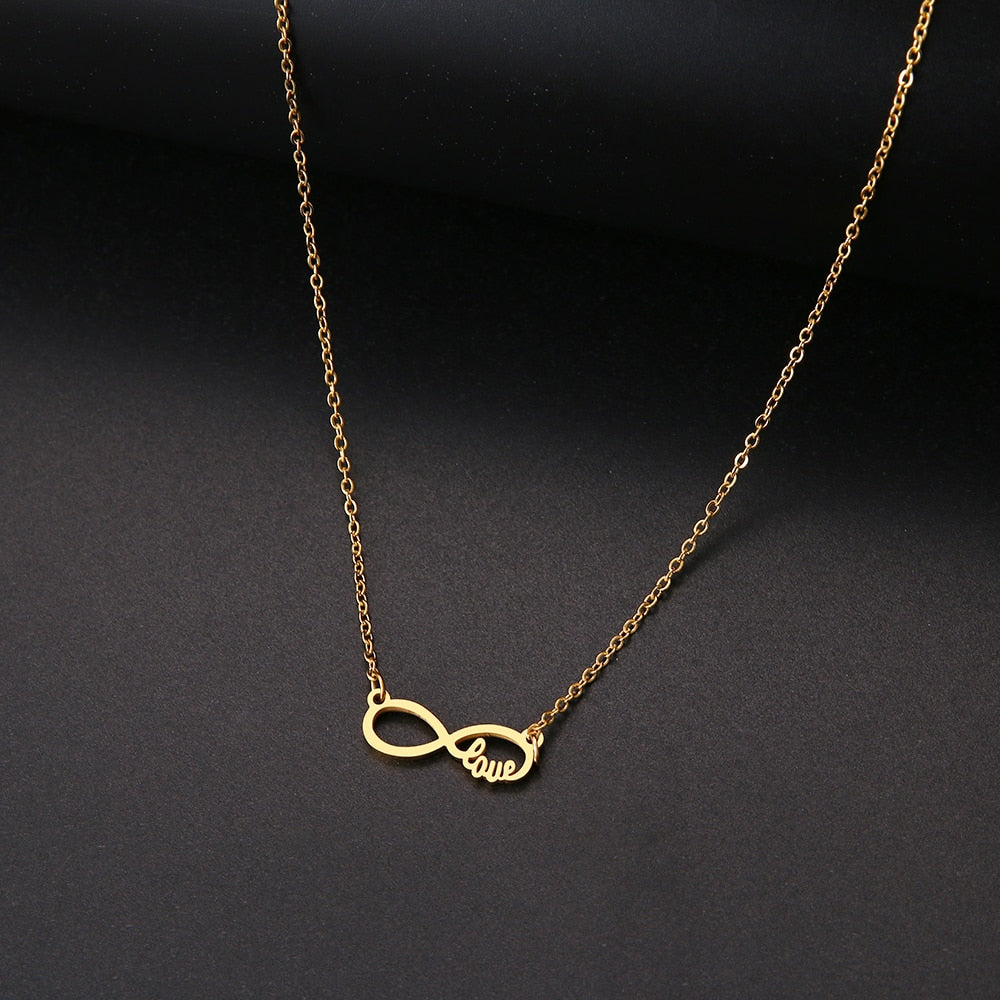 Collier acier inoxydable infinity