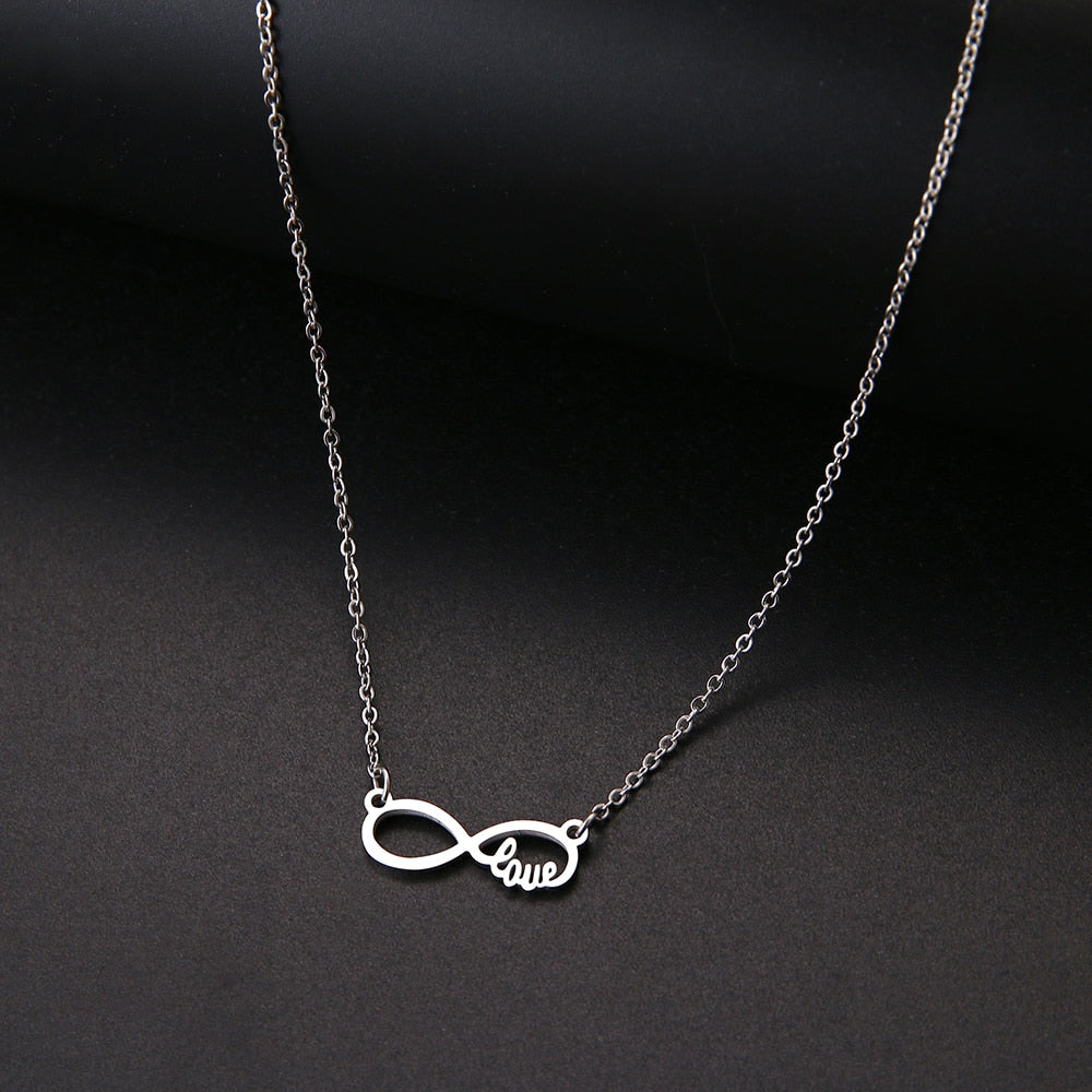 Collier acier inoxydable infinity