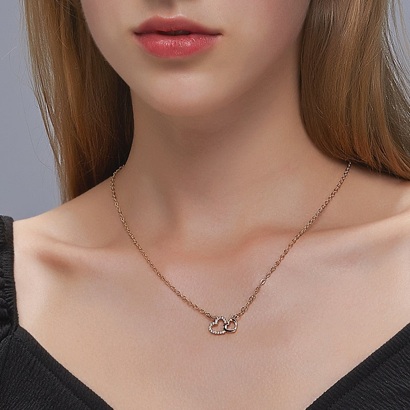 Collier acier inoxydable romantique