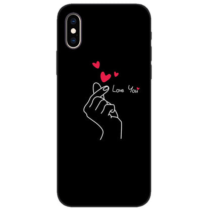 Coque IPhone XR Noir Coeur