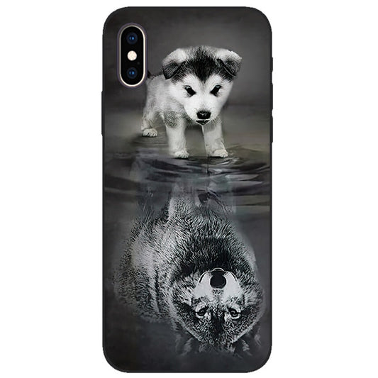Coque IPhone XR Reflet loup