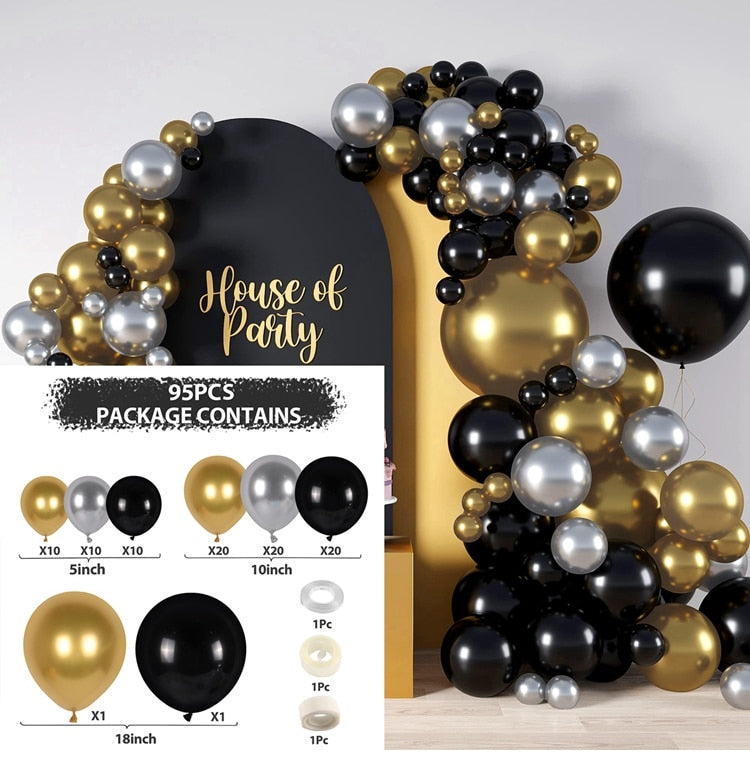 Ballon anniversaire adulte chic gold