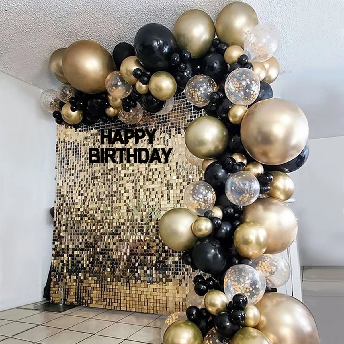 Ballon anniversaire adulte chic gold