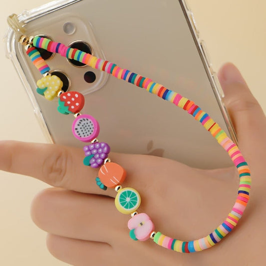 Perle pour téléphone multicolore