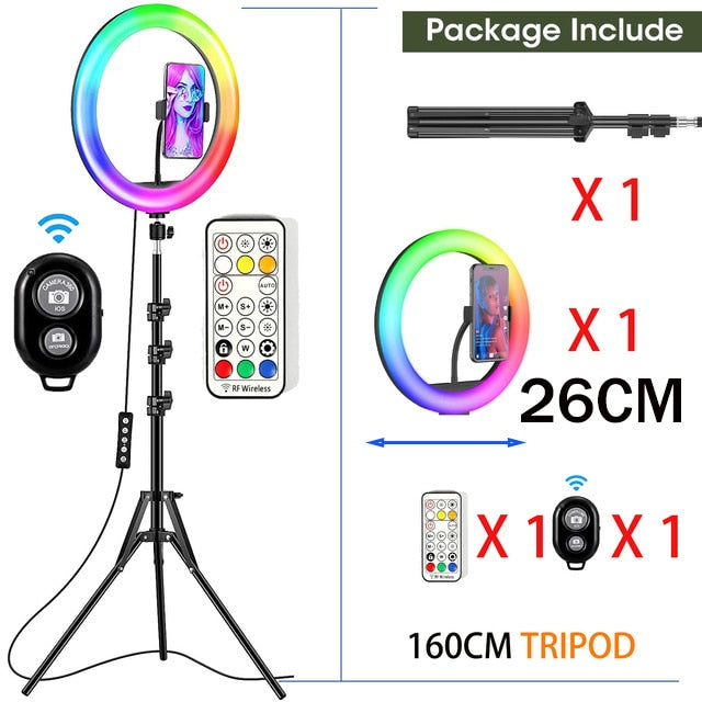 RGB LED soft ring light