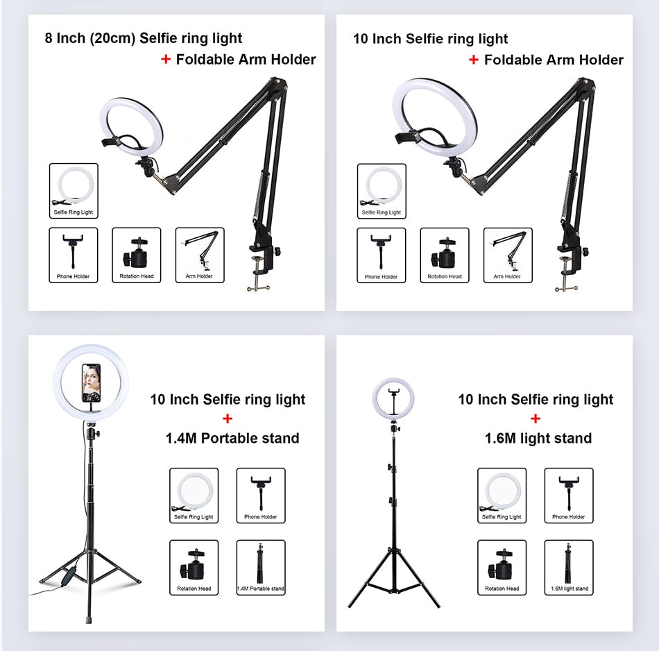 Ring light sur pied