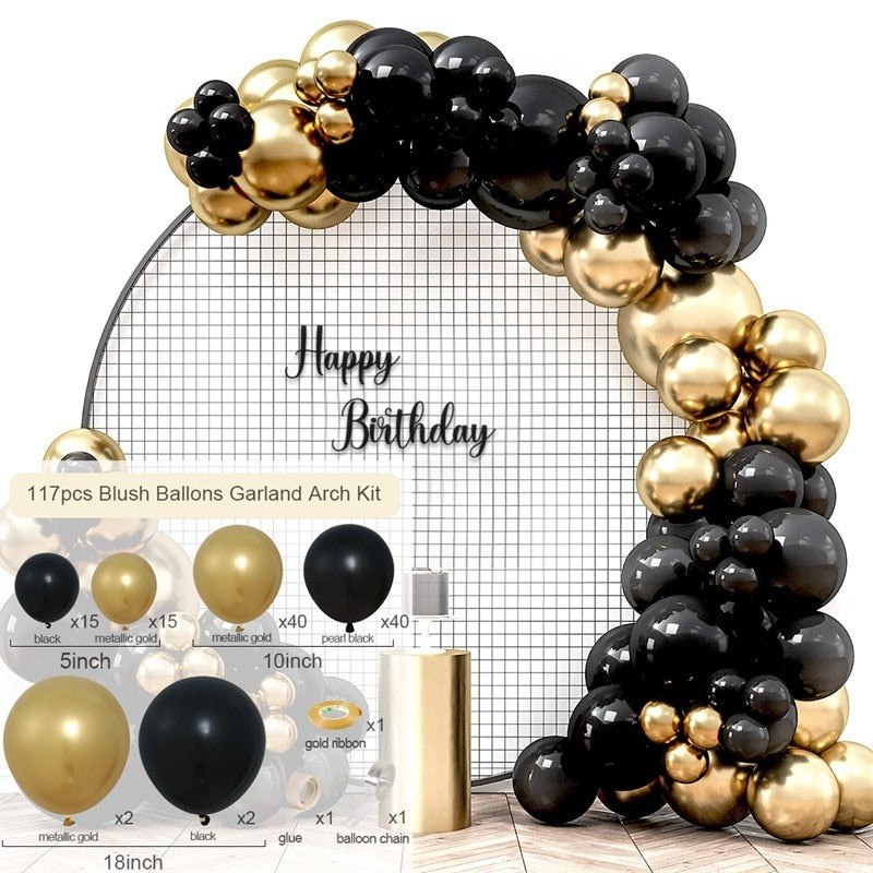 Ballon anniversaire adulte chic gold