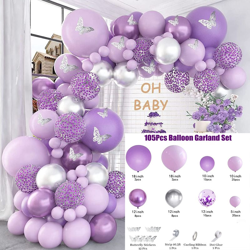 Décoration anniversaire Kit Butterfly Stickers