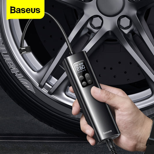 Baseus – gonfleur numérique de pneus 12V, pour voiture, moto, vélo.