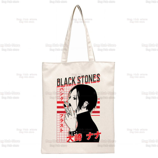 Tote bag anime black stones