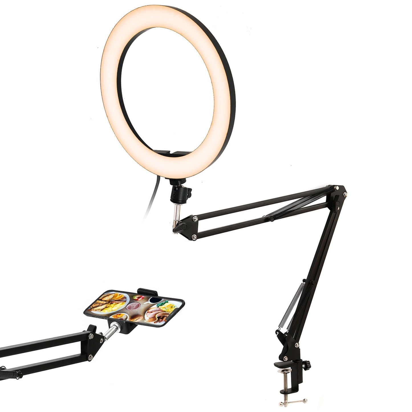 ring light avec trépied pliable